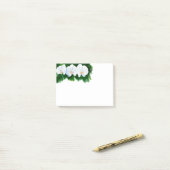 Elegant tropisch wit waterverf orchidee schilderij post-it® notes (Op bureau)