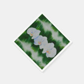 Elegant tropisch wit waterverf orchidee schilderij servetten (Hoek)