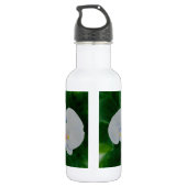 Elegant tropisch wit waterverf orchidee schilderij waterfles  (Achterkant)