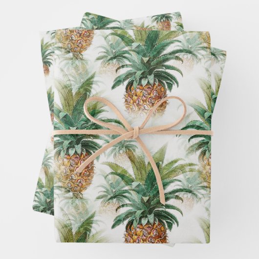 Elegant tropische anananas inpakpapier vel (In situ)