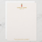Elegant tropische anananas Logo Briefhoofd Ontwerp (Voorkant / Achterkant)