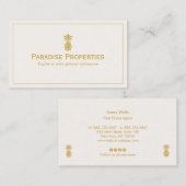 Elegant tropische anananas Logo Visitekaartje (Voorkant / Achterkant)