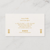 Elegant tropische anananas Logo Visitekaartje (Achterkant)