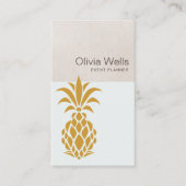 Elegant tropische anananas Logo Visitekaartje (Voorkant)