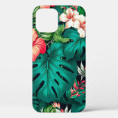 Elegant Tropische Bladeren en Hibiscus Flowers | Case-Mate iPhone Case (Achterkant)