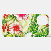 Elegant Tropische Bladeren en Hibiscus Flowers | Case-Mate iPhone Case (Achterkant (horizontaal))