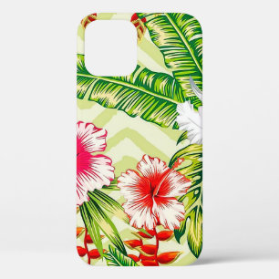 Elegant Tropische Bladeren en Hibiscus Flowers   Case-Mate iPhone Case