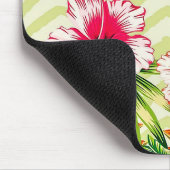 Elegant Tropische Bladeren en Hibiscus Flowers | Muismat (Hoek)