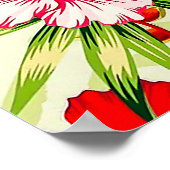 Elegant Tropische Bladeren en Hibiscus Flowers | Poster (Hoek)