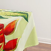 Elegant Tropische Bladeren en Hibiscus Flowers | Tafelkleed (Voorbeeld)