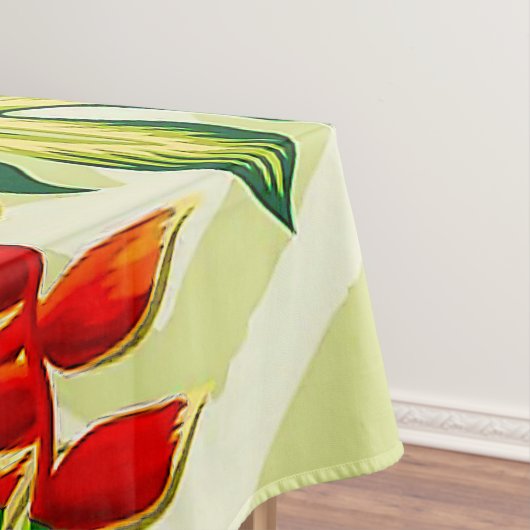 Elegant Tropische Bladeren en Hibiscus Flowers | Tafelkleed (Voorbeeld)