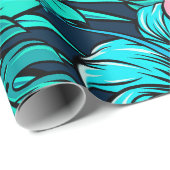 Elegant Tropische Bloemen en Kunst | Cadeaupapier (Rol Hoek)