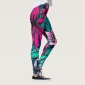 Elegant  Tropische Bloemen en Kunst | Leggings (Rechts)