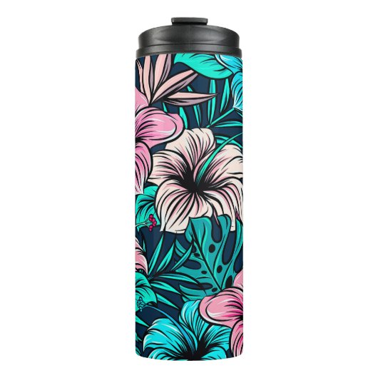 Elegant  Tropische Bloemen en Kunst | Thermosbeker (Voorkant)
