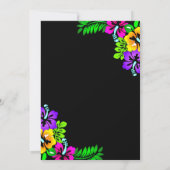 Elegant Tropische Boho Rozen Zwart Bloemen Bruilof Save The Date (Achterkant)