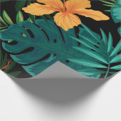 Elegant tropische flora en bladeren kunst | cadeaupapier (Hoek)