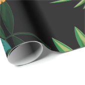 Elegant tropische flora en bladeren kunst | cadeaupapier (Rol Hoek)