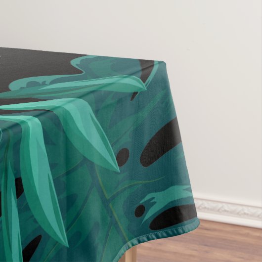 Elegant tropische flora en bladeren kunst | tafelkleed (Voorbeeld)