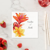 Elegant tropische floraal servet (Insitu)