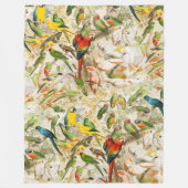 Elegant  Tropische Vogelparrots Fleece Deken (Voorkant)