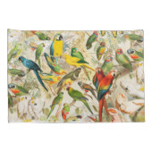 Elegant  Tropische Vogelparrots Kussensloop (Achterkant-Rechts)