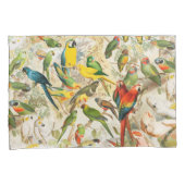 Elegant  Tropische Vogelparrots Kussensloop (Voorkant-Rechts)