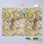 Elegant  Tropische Vogelparrots ontkoppelen Tissuepapier (Craft)