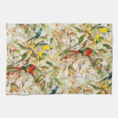 Elegant  Tropische Vogelparrots Theedoek (Horizontaal)