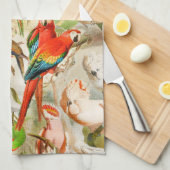 Elegant Tropische Vogelparrots Theedoek (Quarter Fold)