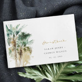 Elegant Tropische Waterverf Palm Trees Wedding Gastenboek