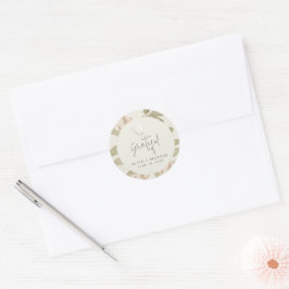Elegant Tropsich Bruiloftsfeestje op het Strand Ronde Sticker