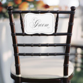 Elegant Trouw Bruidegom Bord Uitsnijden Zwarte Ran Kaart