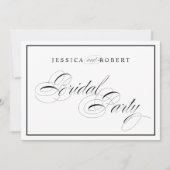 Elegant Trouw Bruidsmeisjes Bord Met Zwarte Rand Kaart (Voorkant)