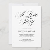Elegant Trouw Minimalistisch Script Calligrafie Kaart (Voorkant)