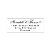 Elegant Trouw Monogram Retouradres Rubberstempel (Gestempeld)