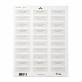 Elegant Trouw Retouradres Label (Full Sheet)