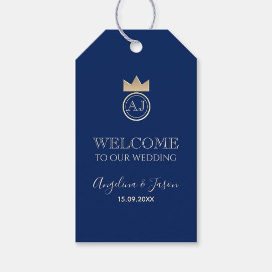 Elegant Trouw Welkom Cadeaulabel (Voorkant)