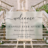 Elegant Trouw Welkom Frosted Acryl Bord