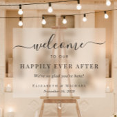 Elegant Trouw Welkom Frosted Acryl Bord