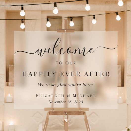 Elegant Trouw Welkom Frosted Acryl Bord