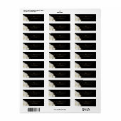 Elegant Trouw Witte Roos Retouradres Label (Full Sheet)