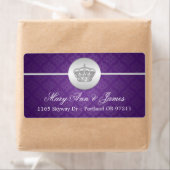 Elegant trouwadres Royal Crown Paarse Etiket (Insitu)