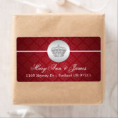Elegant trouwadres Royal Crown Red Etiket (Insitu)
