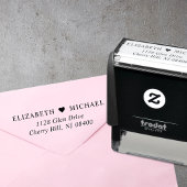 Elegant trouwadres  zelfinktende stempel