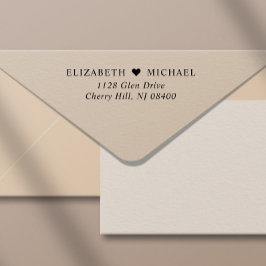 Elegant trouwadres  zelfinktende stempel