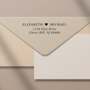Elegant trouwadres zelfinktende stempel