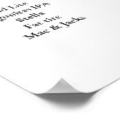 Elegant trouwbalteken poster (Hoek)