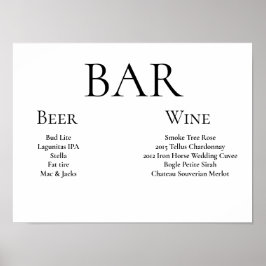 Elegant trouwbalteken poster