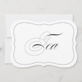 Elegant trouwbarbord Tea Die Cut-rand Kaart (Voorkant)