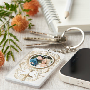 Elegant Trouwcadeau Bruid en Bruidegom Sleutelhanger